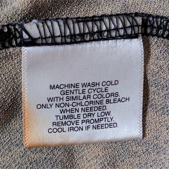 Laura Scott Sleeveless Top XL Beige Black Abstract Print Stretch Pullover Blouse - Picture 5 of 7